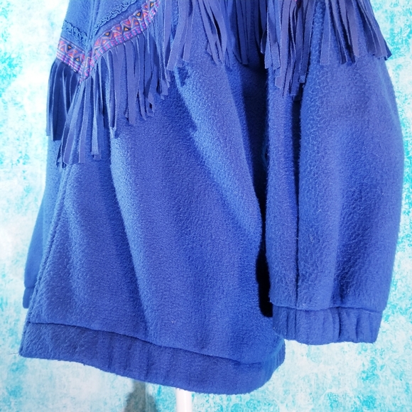 Vintage Jackets & Coats Vtg 8s Rafael Southwestern Fringe Fleece